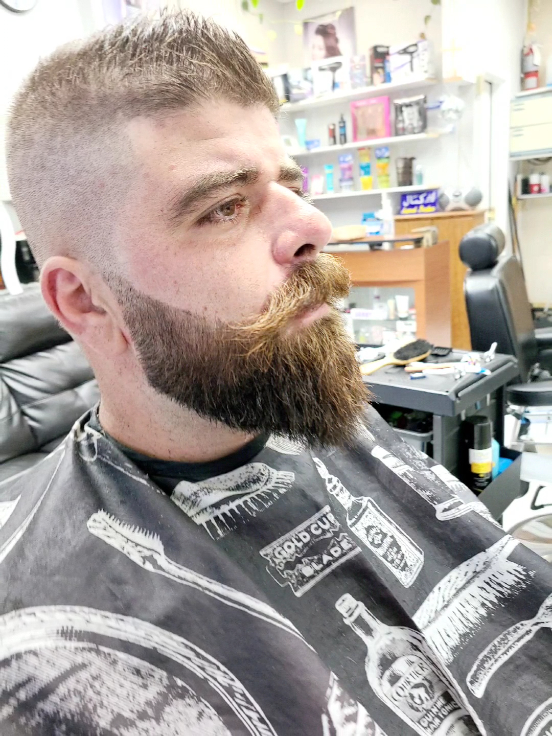 Beard trim and fade at Kamal Barber Shop