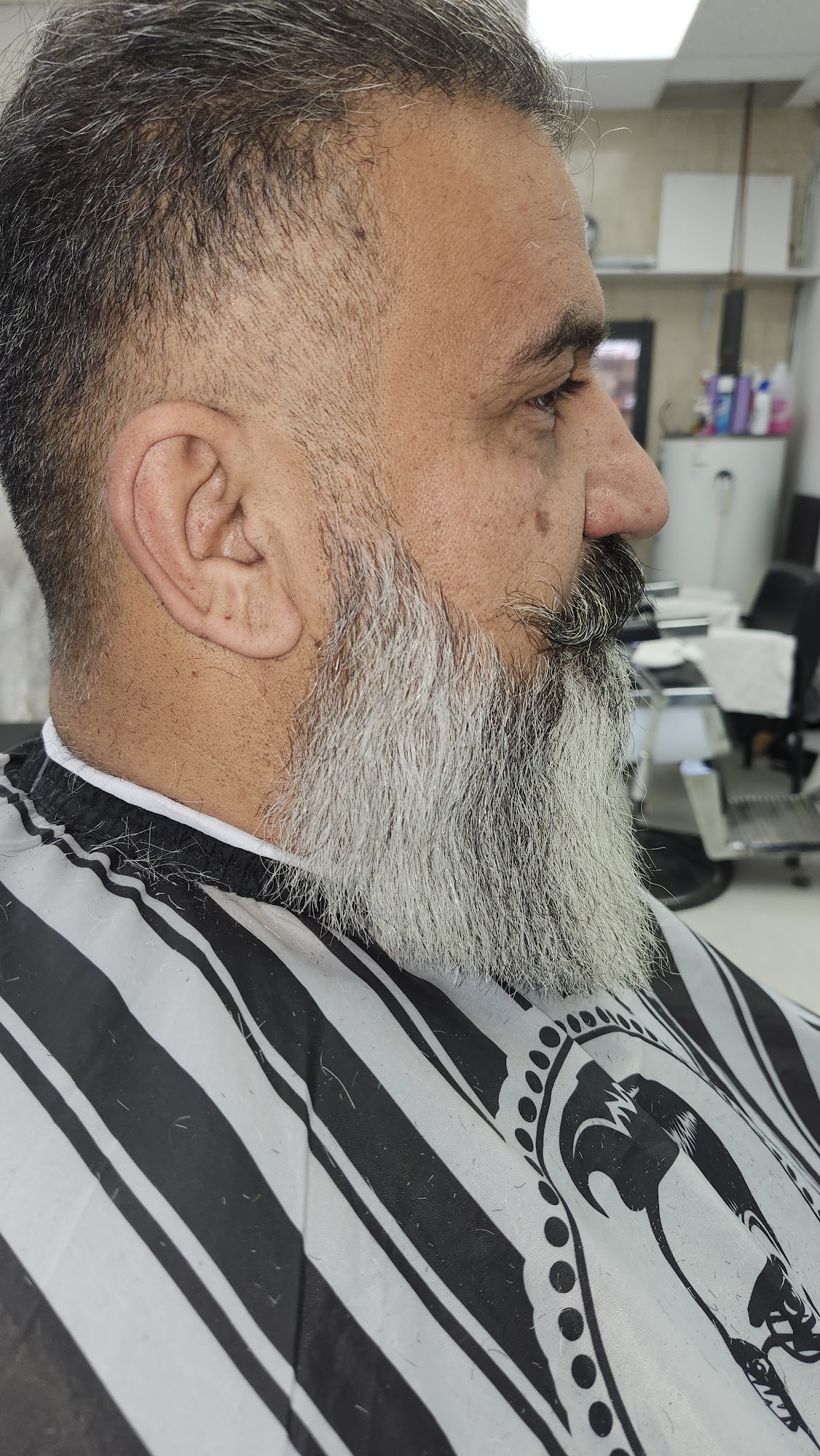 Beard shaping at Kamal Barber Shop